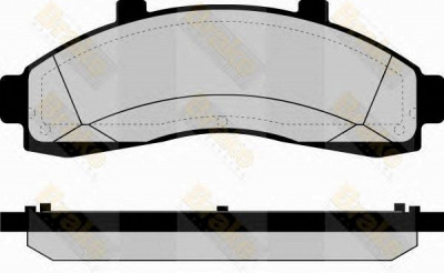 BRAKE ENGINEERING pa1150 -  Комплект тормозных колодок, дисковый тормоз